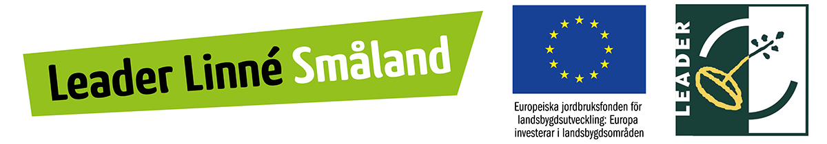 Leader Linné Småland kombinerad logotyp