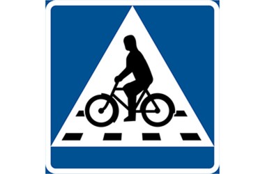 Cykelöverfart skylt